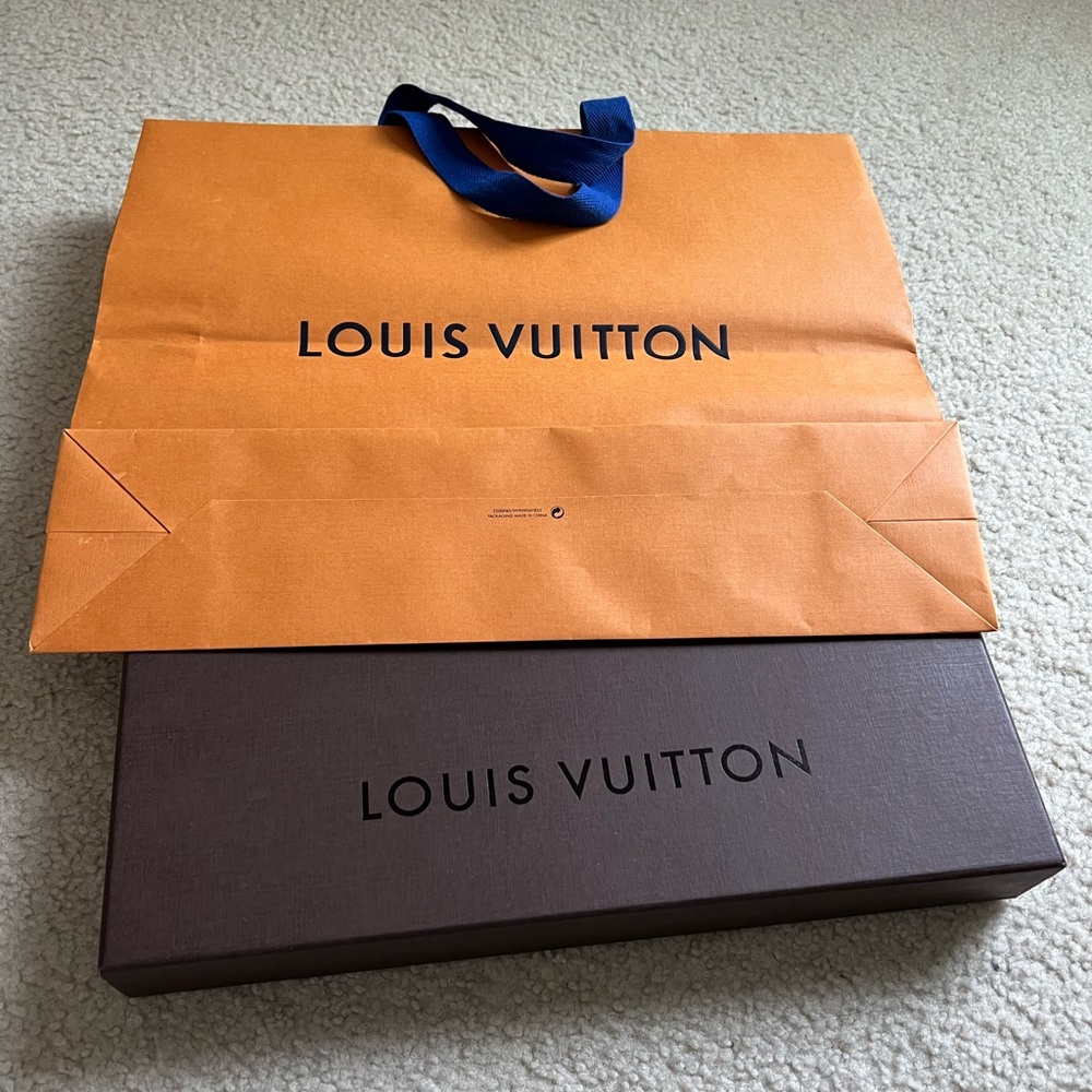 Louis Vuitton Brown and Orange Gift Box And Bag